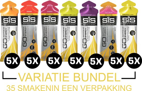 Science in Sport - SiS Go Isotonic Energiegel - 35x60 ml - Variatie pack bundel - Running gel met 22g koolhydraten