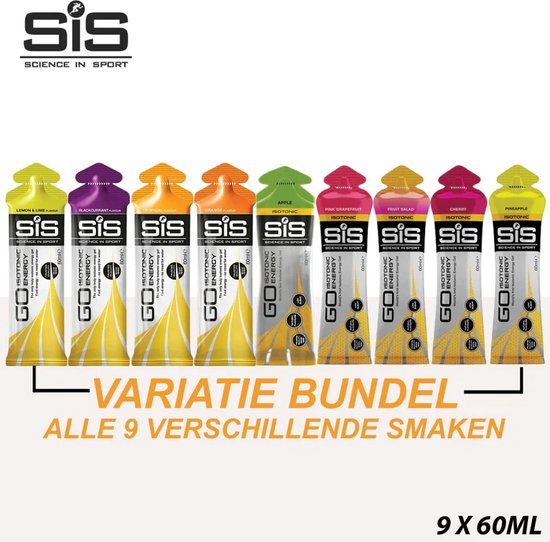 Science in Sport - SiS Go Isotonic Energiegel 9-pack Mixed - Sportgel / Energy gel - 9x60 ml - variatie bundel van Science in Sport
