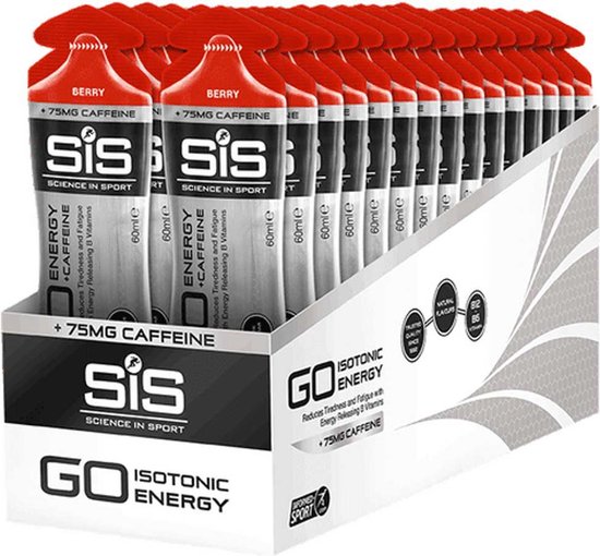 Science in Sport - SiS Go Isotonic Energygel + Caffeine - Energie gel - Isotone Sportgel - Berry Smaak - 30 x 60ml van Science in Sport