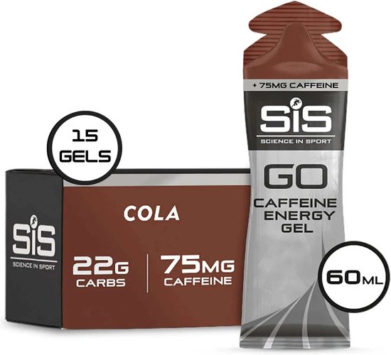 Science in Sport - SiS Go Isotonic Energygel + Caffeine - Energie gel - Isotone Sportgel - Cola Smaak - 15 x 60ml van Science in Sport