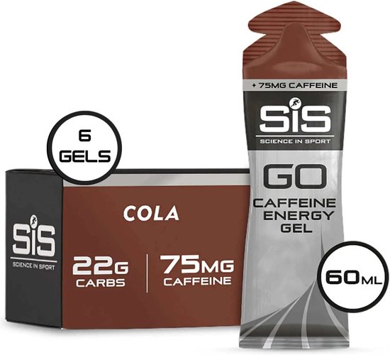 Science in Sport - SiS Go Isotonic Energygel + Caffeine - Energie gel - Isotone Sportgel - Cola Smaak - 6 x 60ml van Science in Sport