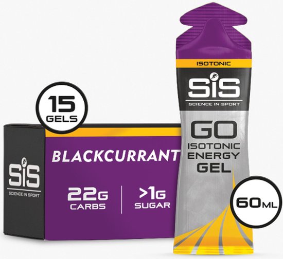Science in Sport - SiS Go Isotonic Energygel - Energie gel - Isotone Sportgel - Black Currant Smaak - 15 x 60ml van Science in Sport