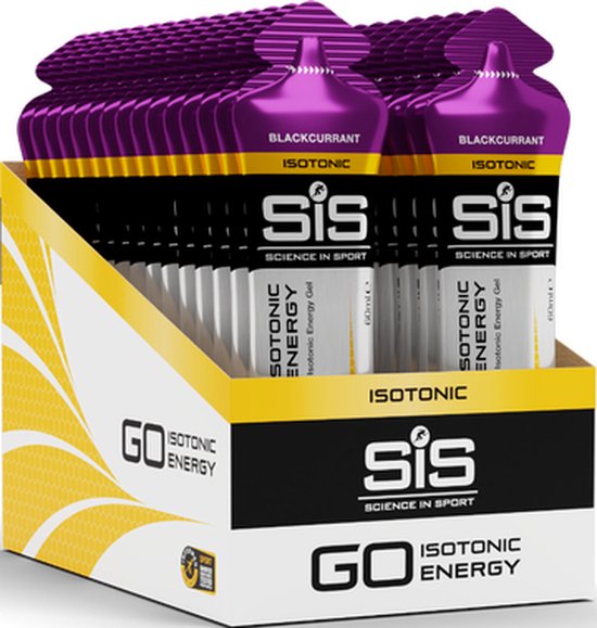 Science in Sport - SiS Go Isotonic Energygel - Energie gel - Isotone Sportgel - Blackcurrant Smaak - 30 x 60ml van Science in Sport
