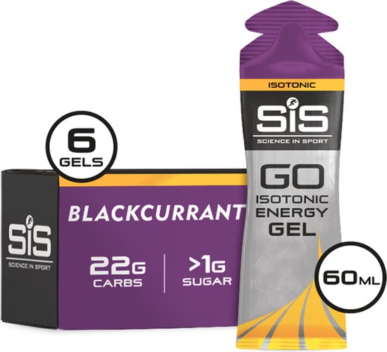 Science in Sport - SiS Go Isotonic Energygel - Energie gel - Isotone Sportgel - Blackcurrant Smaak - 6 x 60ml van Science in Sport