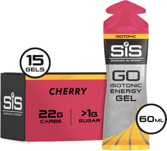 Science in Sport - SiS Go Isotonic Energygel - Energie gel - Isotone Sportgel - Cherry Smaak - 15 x 60ml van Science in Sport