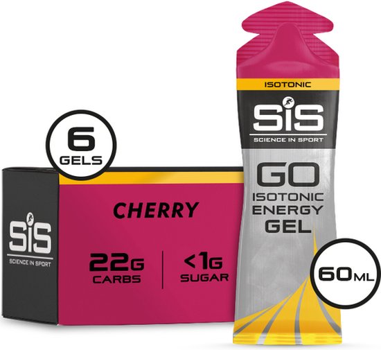 Science in Sport - SiS Go Isotonic Energygel - Energie gel - Isotone Sportgel - Cherry Smaak - 6 x 60ml van Science in Sport