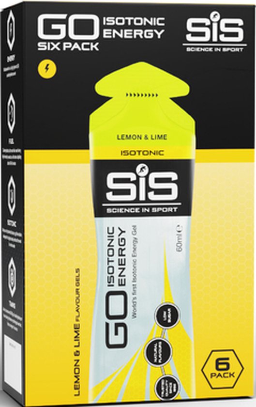 Science in Sport - SiS Go Isotonic Energygel - Energie gel - Isotone Sportgel - Lemon & Lime Smaak - 6 x 60ml van Science in Sport