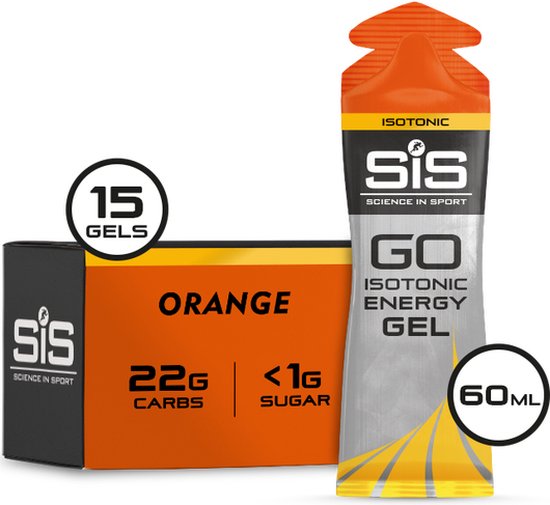 Science in Sport - SiS Go Isotonic Energygel - Energie gel - Isotone Sportgel - Orange Smaak - 15 x 60ml van Science in Sport