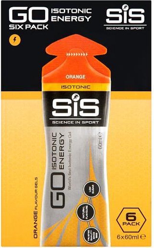 Science in Sport - SiS Go Isotonic Energygel - Energie gel - Isotone Sportgel - Orange Smaak - 6 x 60ml van Science in Sport