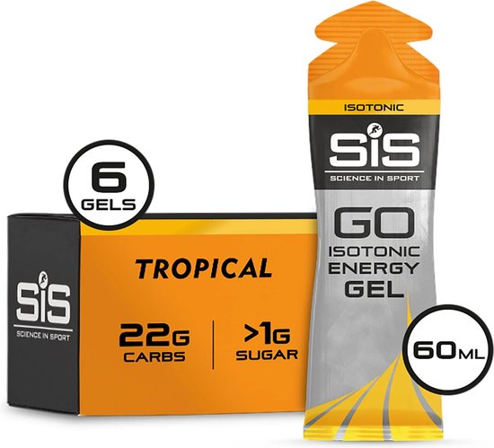 Science in Sport - SiS Go Isotonic Energygel - Energie gel - Isotone Sportgel - Tropical Smaak - 6 x 60ml van Science in Sport