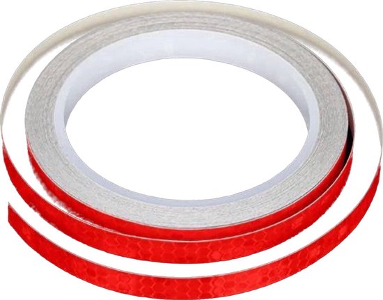 Scoby – Reflecterende tape – Veiligheidsstickers – Reflector Tape – Auto & Fiets – 5 meter – Rood van Merkloos