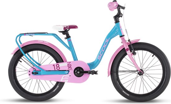 S’COOL niXe 18 inch Kinderfiets Ocean/Pink van Merkloos