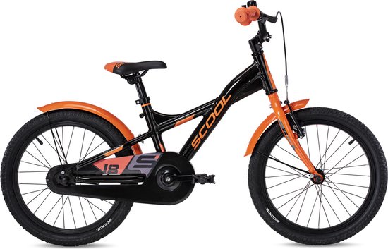 s'cool XXlite alloy 18 Kinderen, zwart/oranje