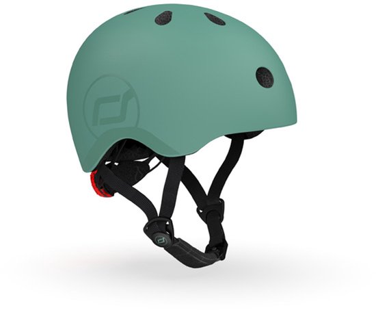 Scoot and ride - kinderhelm - maat S-M - 51-55cm - verstelbaar - Forest - Green van Merkloos