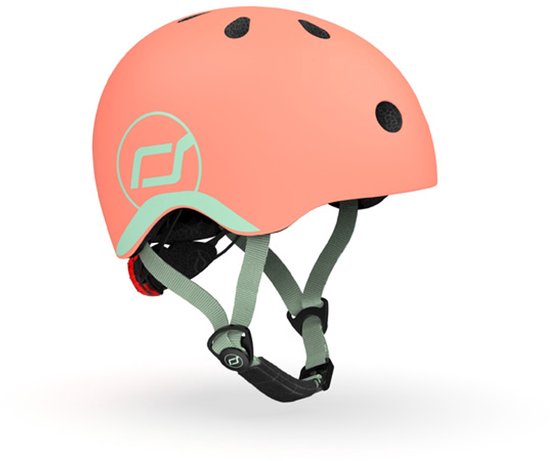 Scoot and Ride Kinderhelm XXS-S - Peach - Voor 1-4 jaar - Met LED lampje van Scoot and Ride