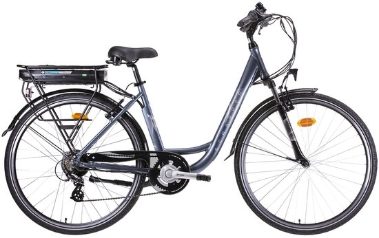Scrapper elektrische damesfiets 13Ah 7sp 28 inch blauwgrijs
