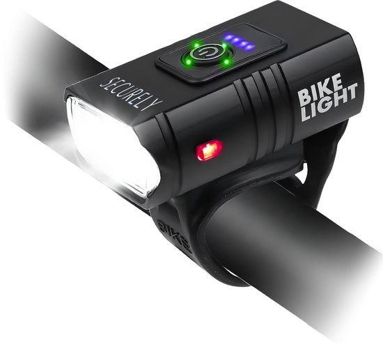 Securely LED Fietslamp 1000 Lumen – USB Oplaadbare Fietsverlichting – Waterbestendig – Voor Fiets, E-bike, Fatbike & MTB