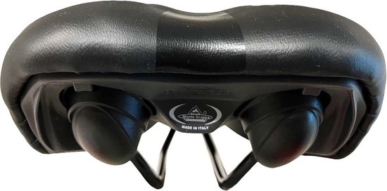 Selle Monte Grappa Zadel Asola 6200 gel stalen rail zwart van Merkloos