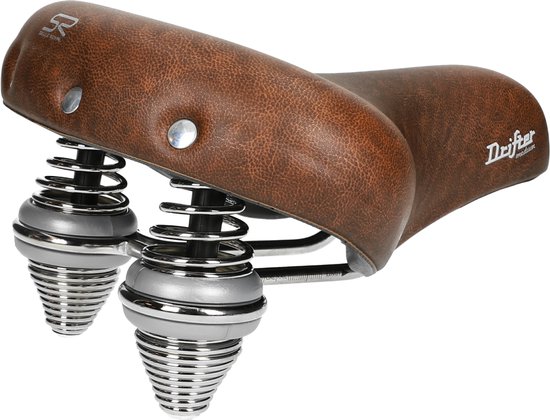 Selle Royal Drifter fietszadel - Vintage design - Dubbele veren - Medium bruin - 251x221 mm van Merkloos
