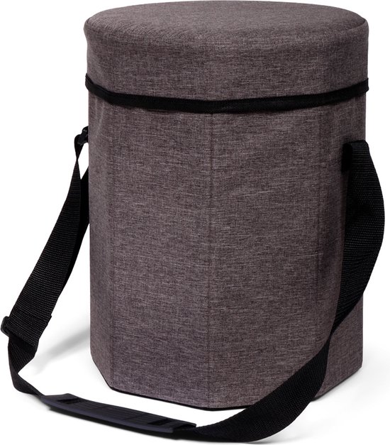 SENZA Sit To Go Koeltas 28L - Te Gebruiken Als Kruk - Grijs van Senza