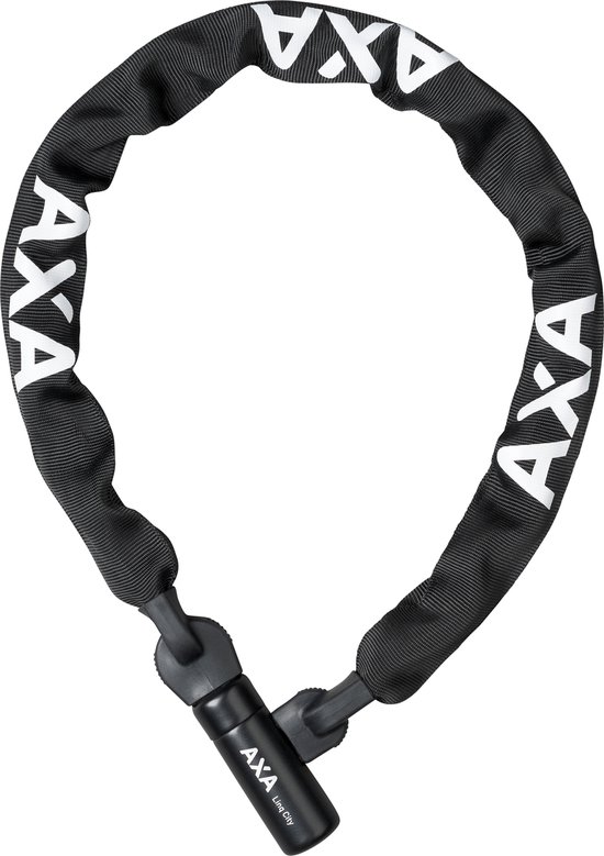 Set bestaande AXA Solid Plus - ART 2 sterren keurmerk - Frameslot - Met Linq City ketting 100 cm - Zwart - 2 sloten met dezelfde sleutel te bedienen! van AXA