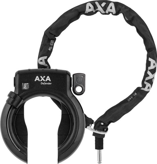 Set bestaande uit AXA Defender – ART 2 sterren keurmerk - Frameslot - Met RLC plug-in ketting 100 cm - Zwart van AXA