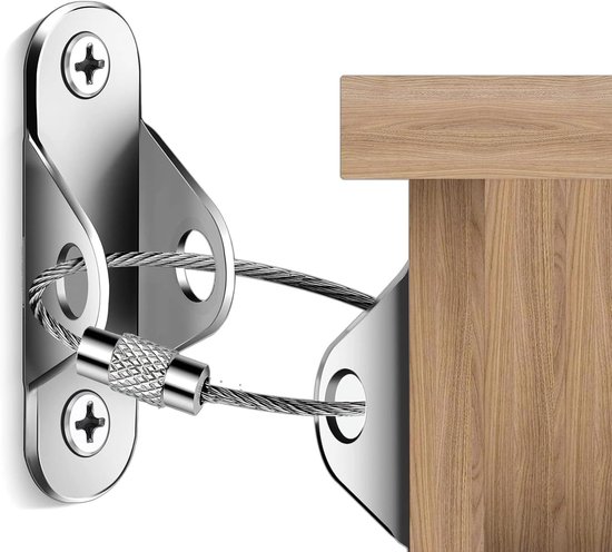 Set muurankers met kantelbeveiliging voor meubels - Meubelveiligheid - Veiligheid voor kinderen en huisdieren - 10 stuks - Voorkomt vallen en houdt kinderen veilig van CeepSafe