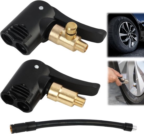 Set van 2 Universele Fietspomp Adapters voor Auto, Motor en Fiets - Schrader & Presta
