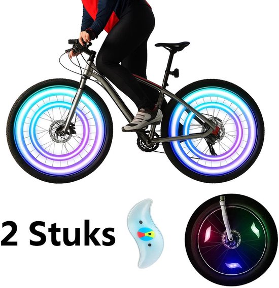 Set Van 2X LED Spaakverlichting I Fietslicht Wiel I Fietswielverlichting I Fietslamp Wiel I LED Fietsverlichting I Multicolor