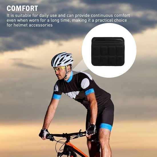 Set van 6 kinpads voor helmen, comfortabel en duurzaam, geschikt voor fietsen en motoren, universele kinbandpadding voor optimale bescherming
