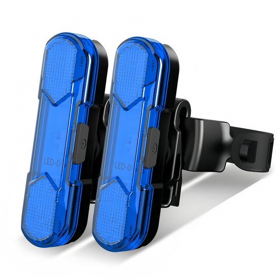 Set van twee fietsachterlichten, USB oplaadbare LED-fietsachterlichten met hoge helderheid, 4 lichtstanden, waterdichte flitser.