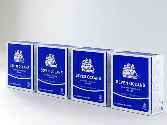 SEVEN OCEANS - THE ORIGINAL Noodpakket 4 Dozen - Noodvoeding | Survival Voeding [4 x 500g] + extra vitaminen Energierijke outdoor noodrantsoenen I Prepper en Survival voeding | 2500 Calorieën | Extreem lang houdbare noodvoorraad van Seven