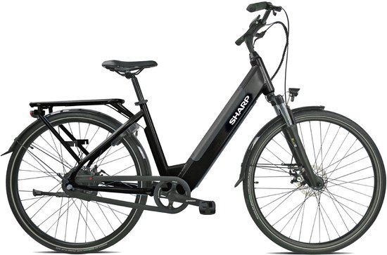 Sharp Automatic elektrische stadsfiets 12.8Ah 28 inch van Merkloos