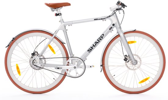 Sharp Milano RS08 e-bike 7Ah 1sp beltdrive naked bike zilver riemaandrijving 28 inch 53cm
