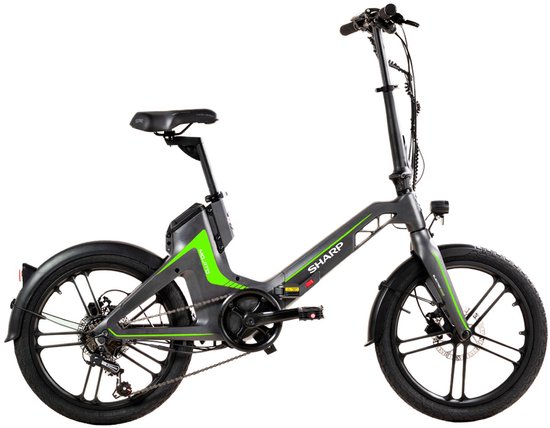 Sharp Mojito elektrische vouwfiets magnesium 10.4 Ah 20 inch van Sharp