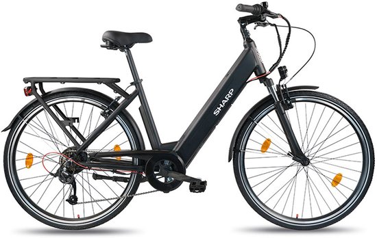 Sharp Urban elektrische stadsfiets 10.4Ah 28 inch zwart van Merkloos