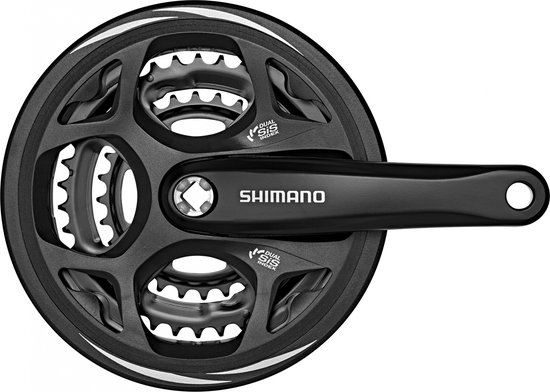 Shimano Crankstel Altus M311 7/8s 48-38-28t 175 Mm Zwart van Shimano