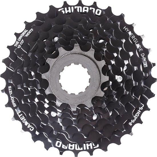 Shimano cs-hg200 cassette 8-speed 12-32 tands zwart oem van Merkloos
