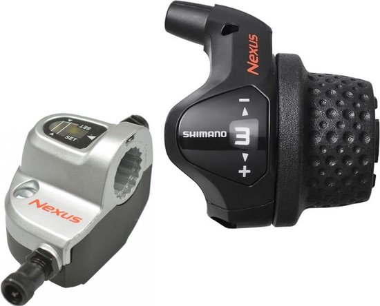 Shimano Draaiversteller 3 speed Nexus SL-3S41E met kabels en clickbox zwart (werkplaatsverpakking) van Shimano