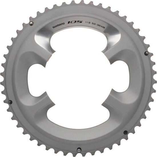 Shimano Kettingblad 52T Buitenblad 105 5800 Zilver van Merkloos