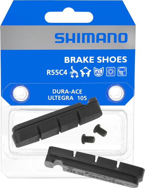 Shimano R55c4 Remblokrubbers V-brake/cantilever 2 Stuks Zwart van Shimano
