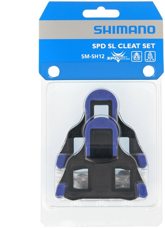 Shimano SPD-SL Schoenplaatjes SM-SH12 - 2 graden speling - blauw van Shimano