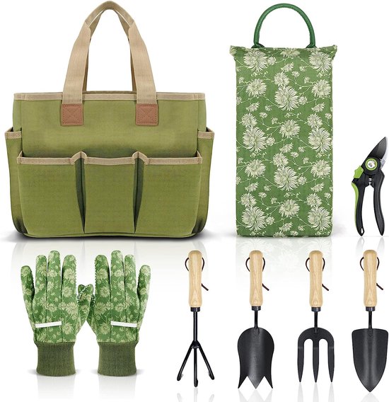 SHOP YOLO - Tuingereedschapsset - 8-delig zwaar tuingereedschap - tuincadeaus voor dames van SHOP YOLO