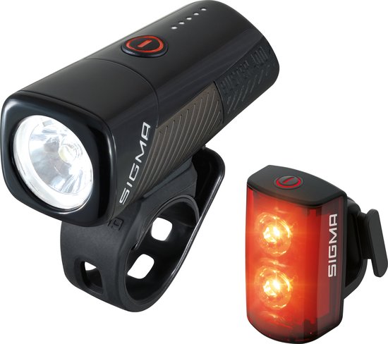 Sigma Buster 400 USB LED Verlichtingset - 400 Lumen + Buster RL 80 Flash USB achterlicht - Li-ion accu - Oplaadbaar