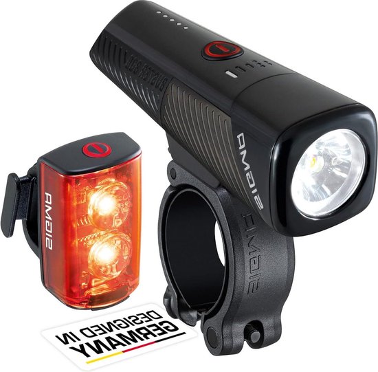 SIGMA Buster 800 / RL 80 LED-lampen - voor en achter - 800 lumen - 80 lumen - batterijverlichting met vijf modi
