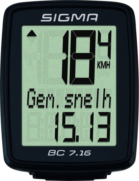 Sigma fietscomputer BC 7.16 - Zwart van Sigma