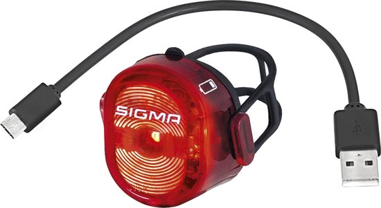 Sigma Nugget II Flash USB Fiets Achterlicht - Li-ion accu - Oplaadbaar van Sigma