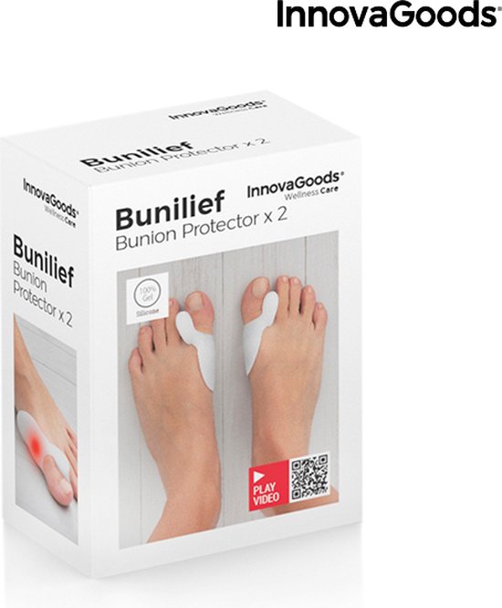 Silicone Bunion Corrector Protector Bunilief InnovaGoods Pack of 2 units van InnovaGoods