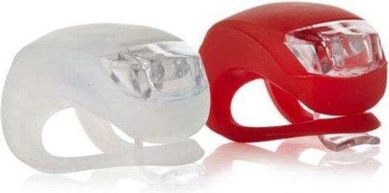 Siliconen LED Fietsverlichting | Fietslampjes Set Rood & Wit | Inclusief batterijen | Fietsverlichting | Led | Veiligheid