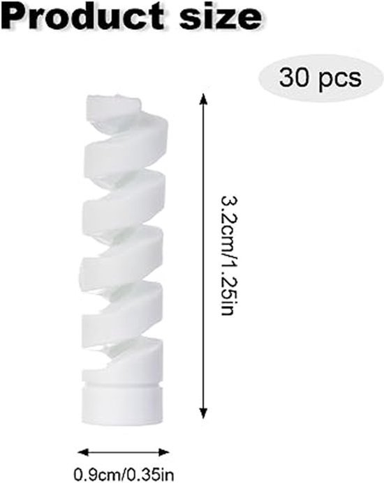 Siliconen Oplaadkabel Bescherming voor Elektrische Kabels, Flexibele Spiraal Kabelbescherming voor Mobiele Telefoon, Koptelefoon, Gegevenskabel (30 Stuks)